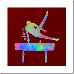 Male Gymnast Silhouette Art - Pommel Horse Posters and Art